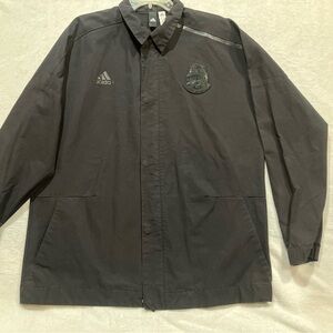 Adidas Men's ZNE Soccer Mexico Black Woven Jacket Size L 100% Cotton